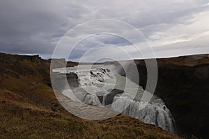 Gullfoss on a dull October day photo